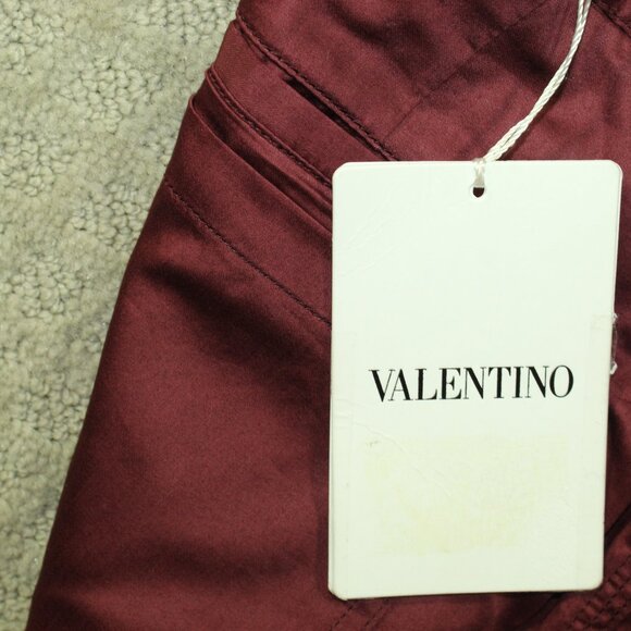 NWT Authentic Valentino Spa Women's Size US 14 Straight Leg 5-Pocket Pintucked - Picture 4 of 12